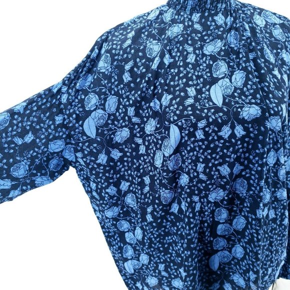 ANTHROPOLOGIE NUMPH Floral Flowy High Neck Shirt - Picture 3 of 8